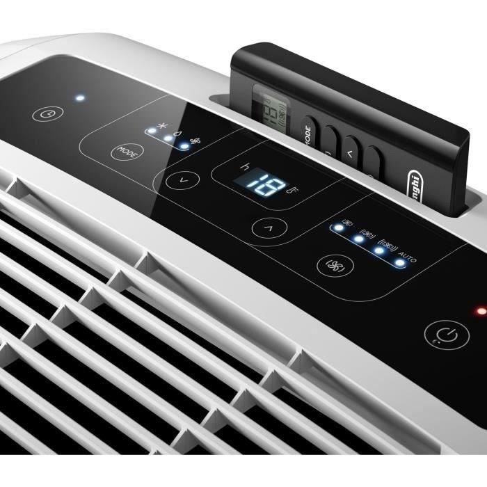 Aire acondicionado portátil DELONGHI PAC EM82K.1 - 2400 W - Ventilador y deshumidificador - 3 velocidades - Gas R290 - 9400 Btu/h