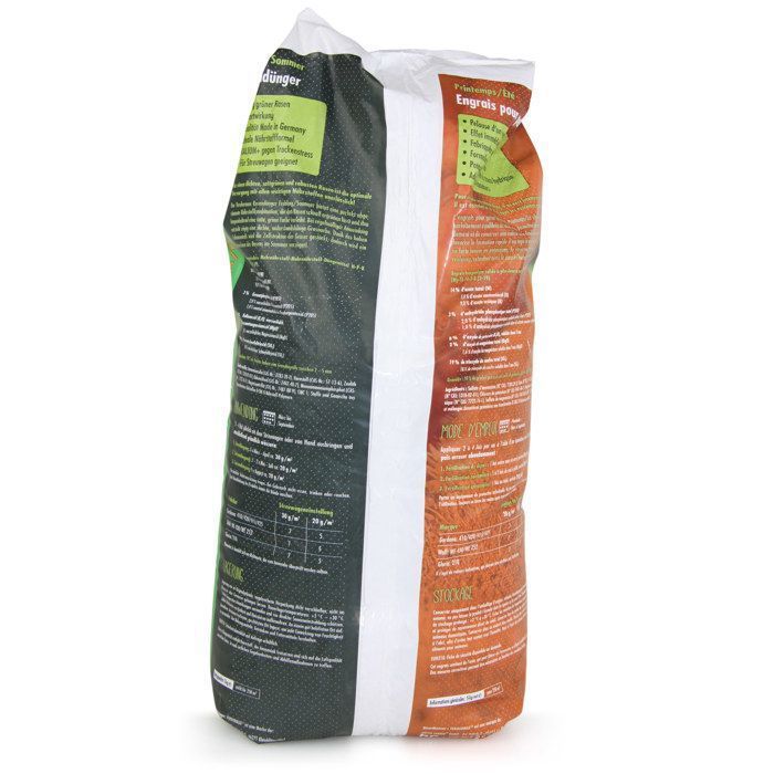 Verdurmax 2 x 5 kg d'engrais pour gazon Printemps & Été – Engrais à libération prolongée avec azote pour 500 m² de gazon vert