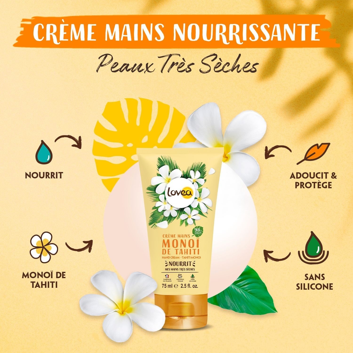 Lovea Crème Mains Monoï de Tahiti