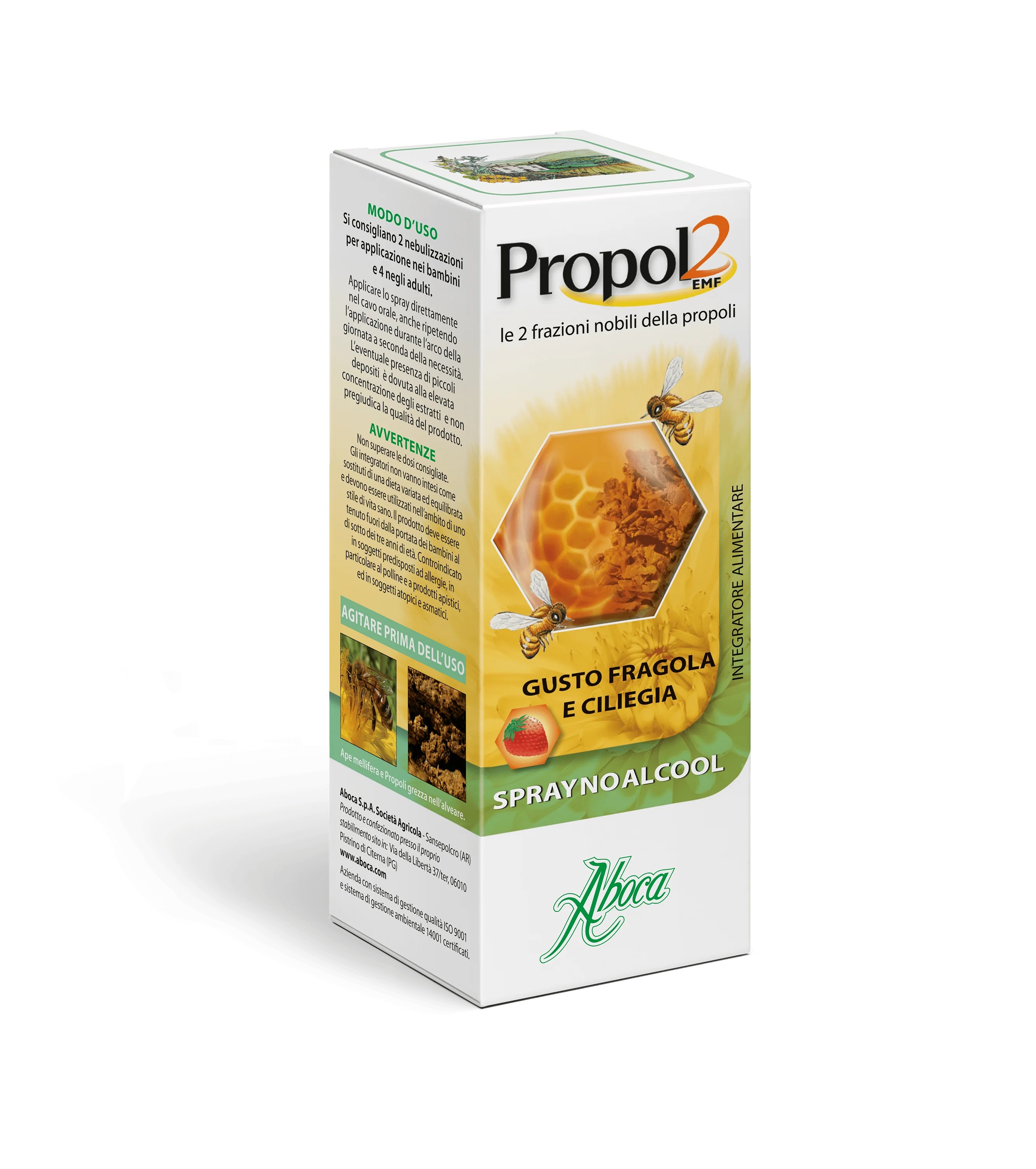 ABOCA Aboca Propol2 EMF-spray zonder alcohol 30 ml Bescherming tegen keelpijn en irritatie van de mondholte