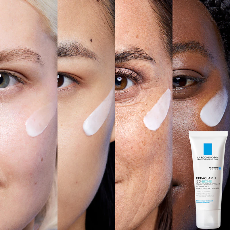 Creme hidratante La Roche-Posay Effaclar H ISO-BIOME para imperfeições da pele com tendência acneica.