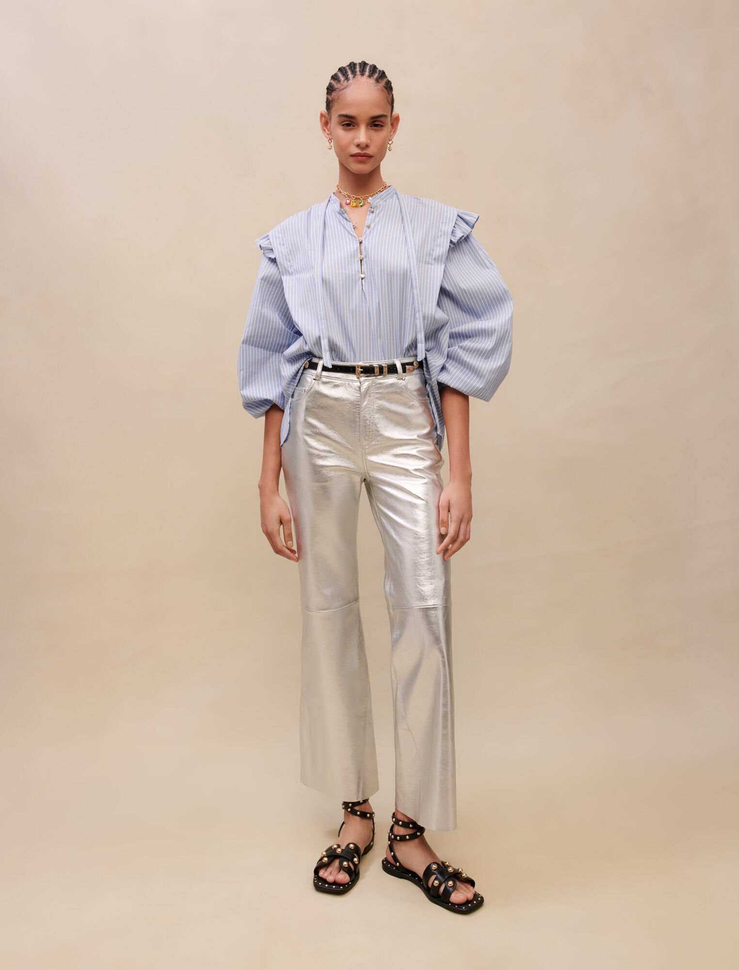 Blauwe gestreepte blouse - Lichtblauw