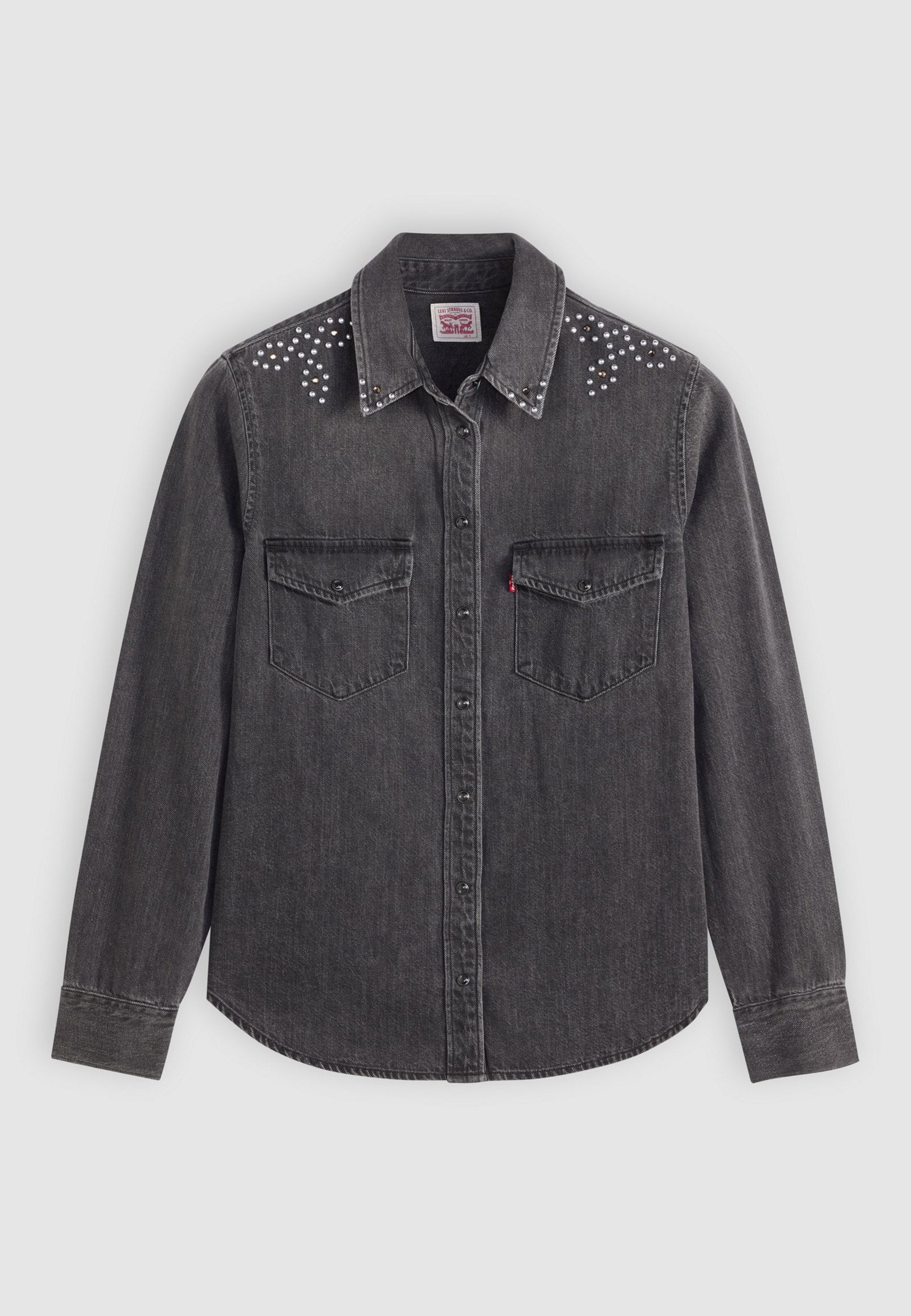 Levi's® ICONIC WESTERN - Blouse met knoopsluiting - zwarte denim