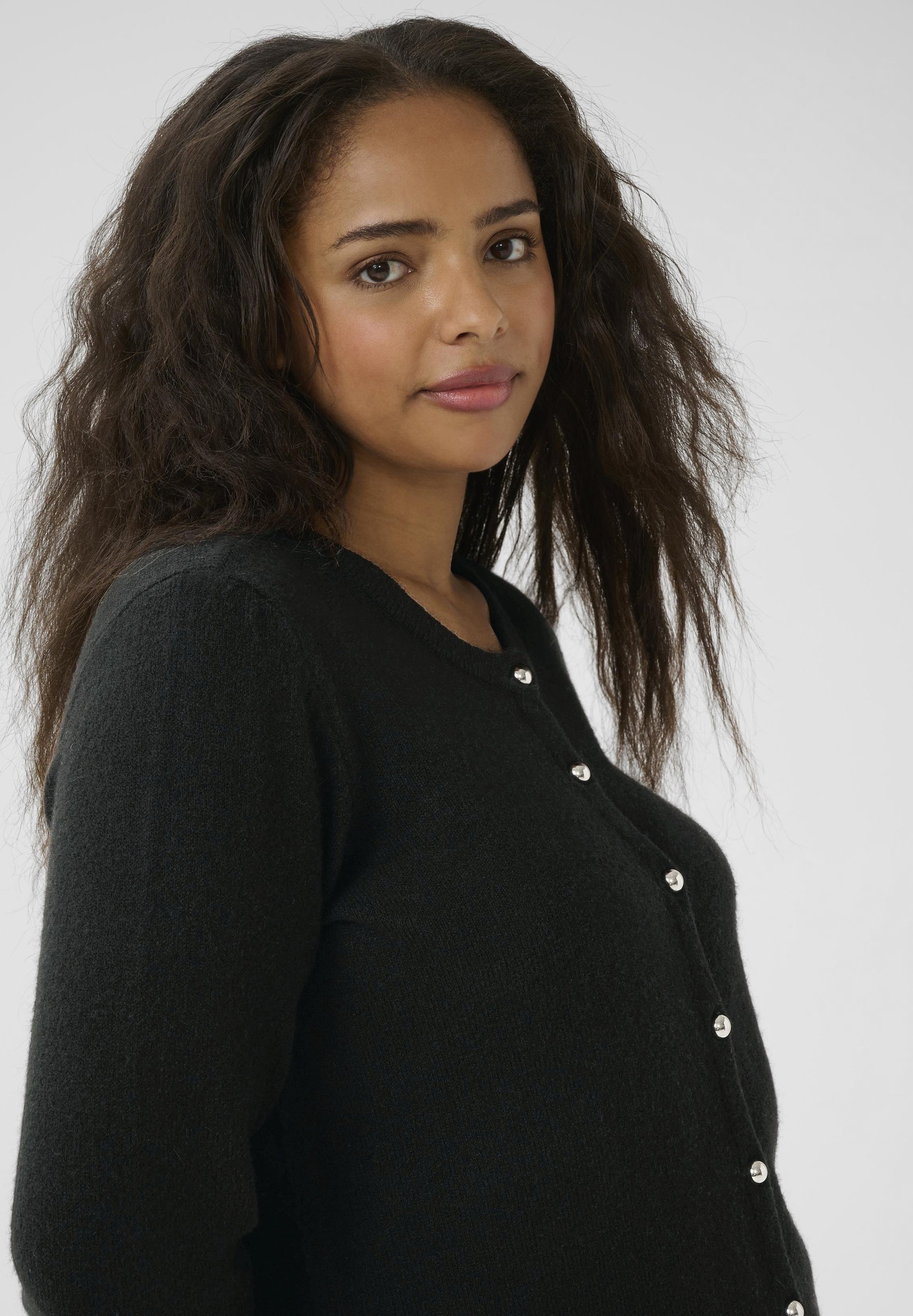 Kaffe Curve NIELA - Gilet - noir profond