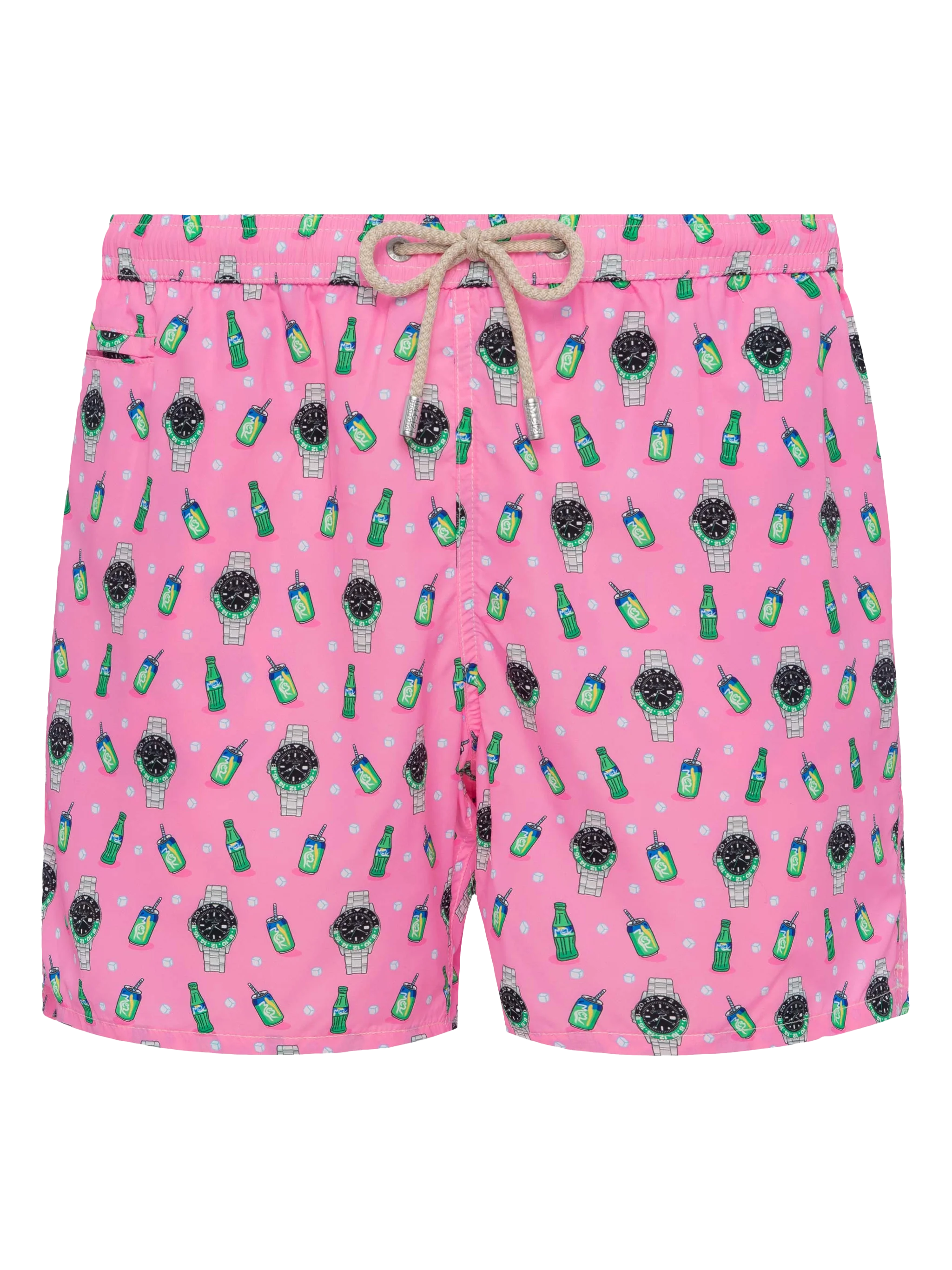 Zwemkleding met verlichtingseffect in lichtgewicht stof met klokprint.