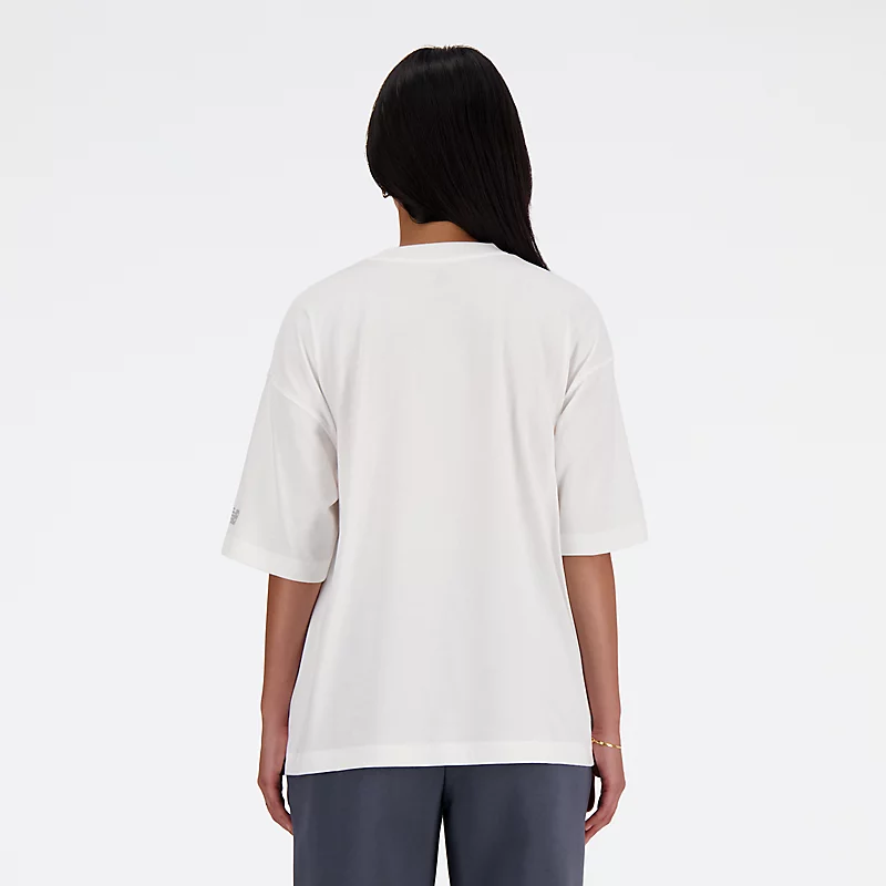 Damen-College-Trikot im Oversized-Stil – WEISS
