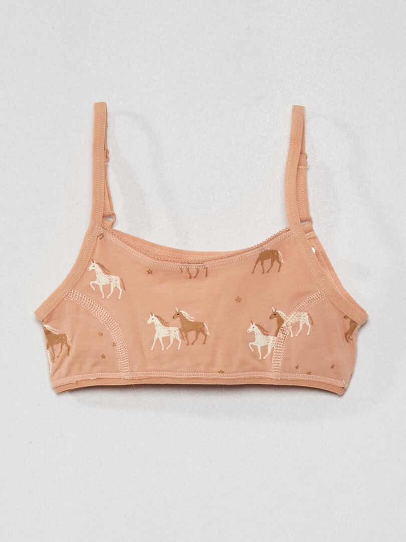 Set van 2 sportbeha's van stretchgaas - ROZE