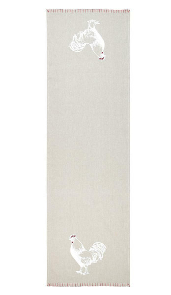 Bieżnik stołowy bawełna 45x150 cm rustykalny kogut