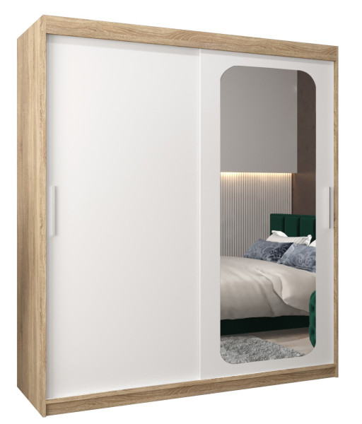 Szafa przesuwna Garderoba PROMO T2 180 sonoma/biały