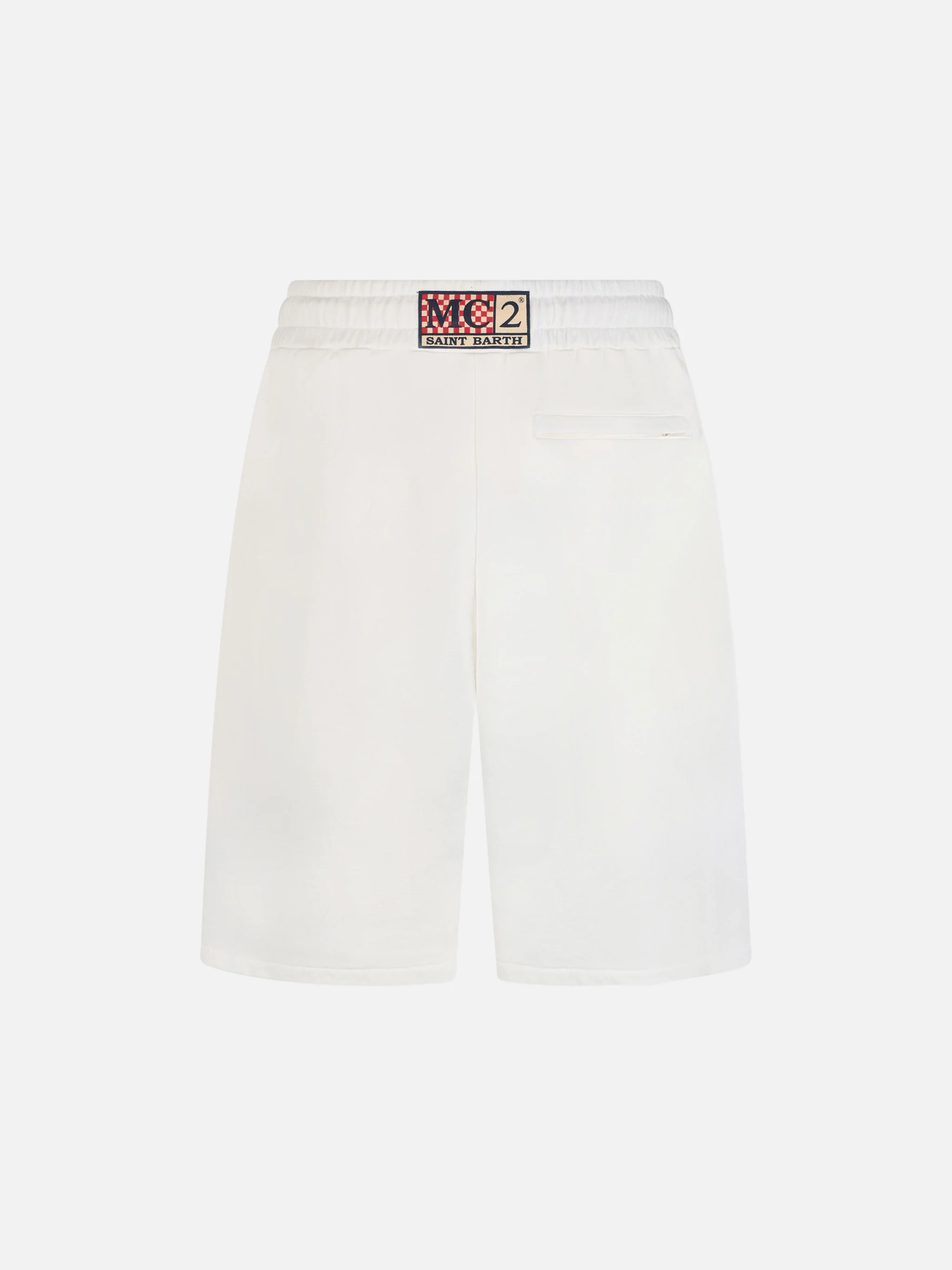 Randle herenbermudashorts van wit katoenfleece