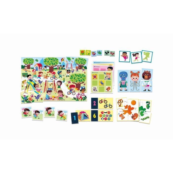 Clementoni - Set de juegos 8 en 1 - Juegos educativos: formas, colores, números, cantidades - Para mayores de 3 años