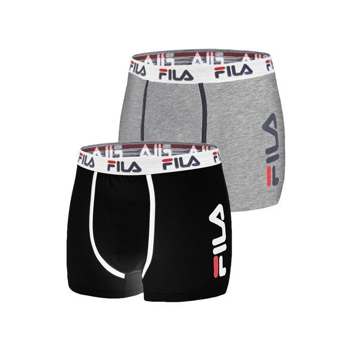 Fila Boxer Homme  Caleçon Homme - Noir  (Lot de 2)