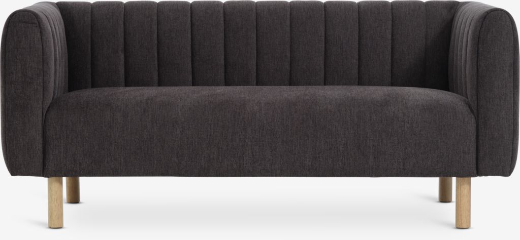 MAGLEBY MAGLEBY Sofa s 2,5 sjedišta, tamnosmeđa tkanina/boja hrasta