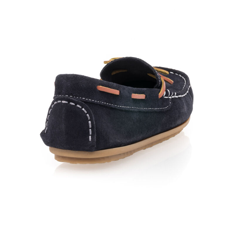 Blauwe jongensloafers/bootschoenen