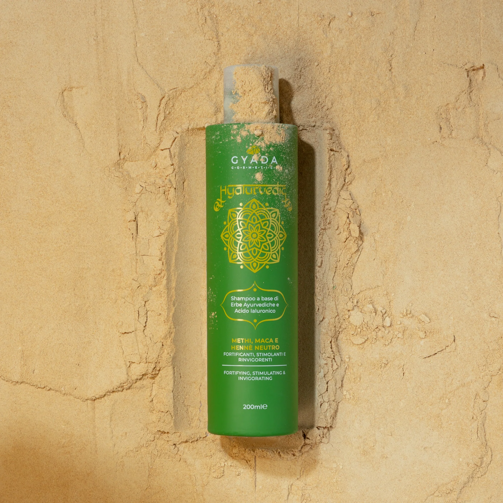 Hyalurvedic Shampoo Fortificante - Methi, Maca, Hennè Neutro - Shampoo Rinforzante