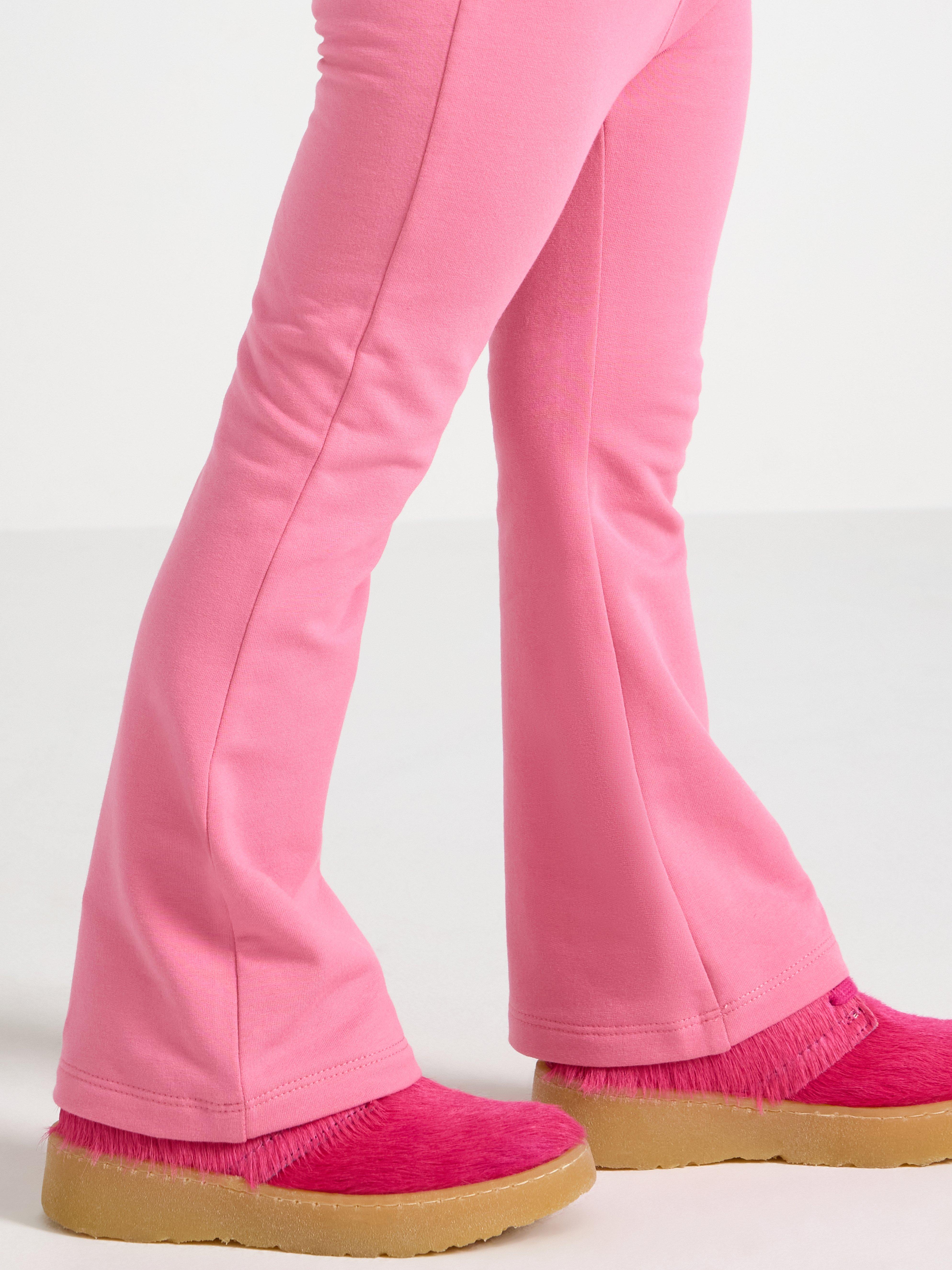 Leggings évasés à intérieur brossé rose