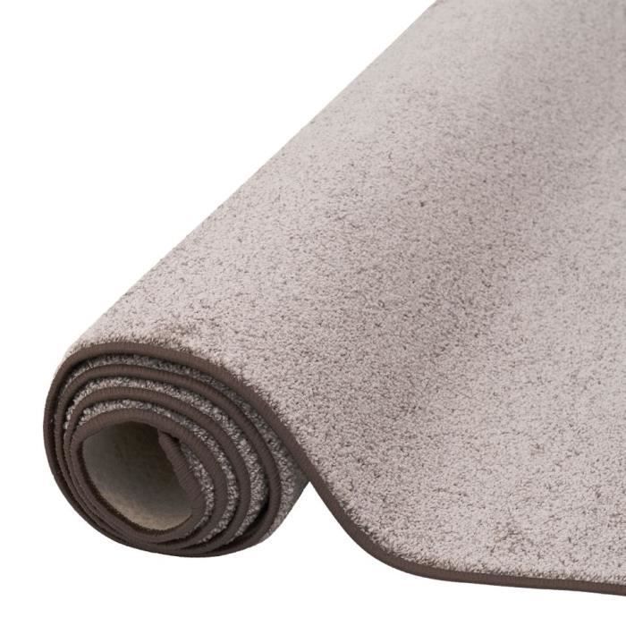 Alfombra larga para pasillo - SNAPSTYLE - Estilo rústico - Color topo - 80x200 cm - Pelo largo