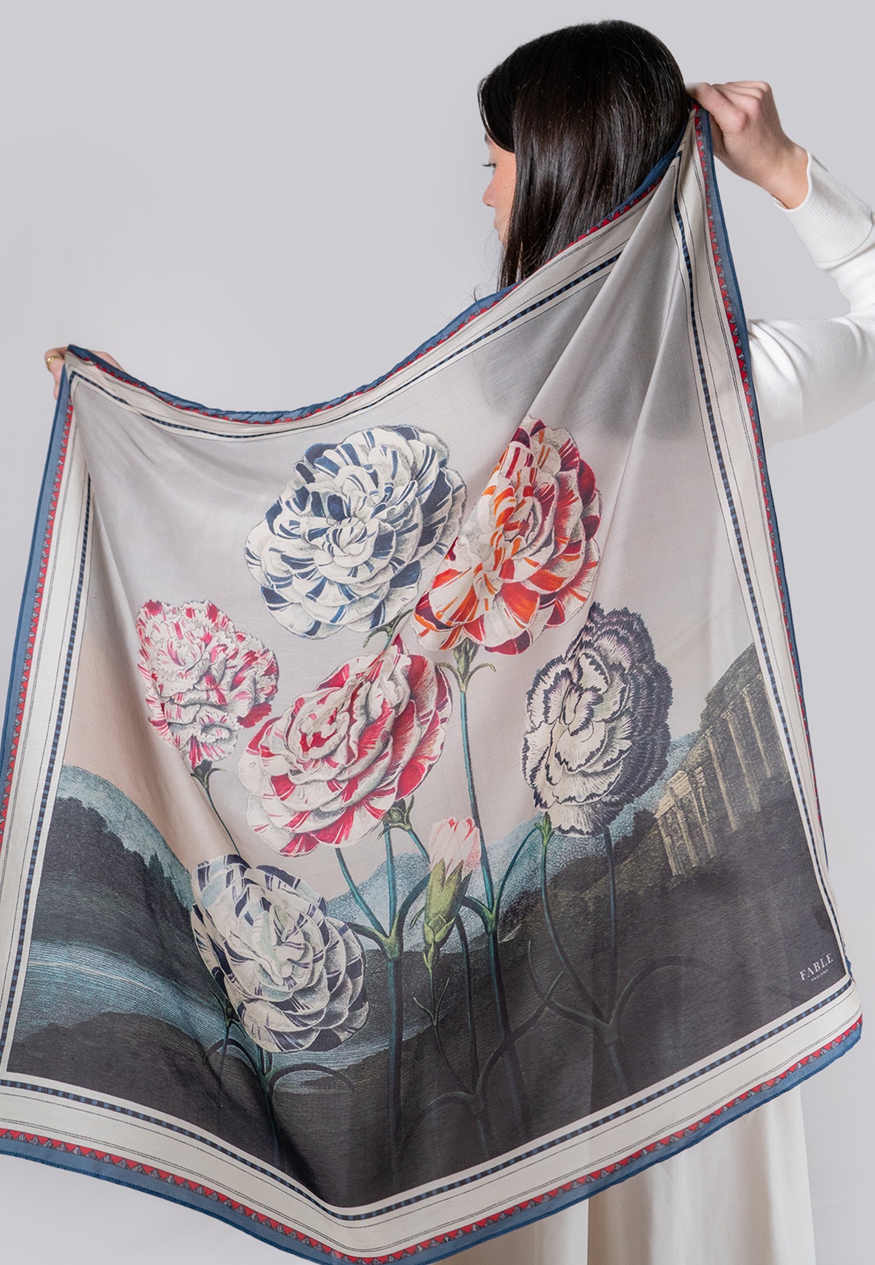 FABULOS ANGLIJA GVADIKŲ FLOROS ŠVENTYKLA DIDELĖ KVADRATAS - Foulard - daugiaspalvis