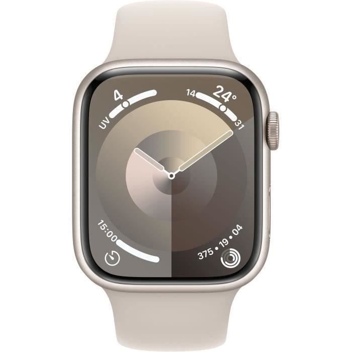 Apple Watch Series 9 GPS + Cellular - 45mm - Boîtier Starlight Aluminium - Bracelet Starlight(2023) - Reconditionné - Excellent