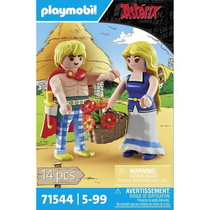 PLAYMOBIL 71544 Tragicomix e Falbala, personaggi di Asterix, 14 pezzi, età 5+