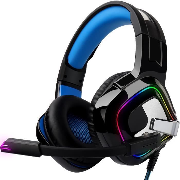 Auriculares para juegos - Agosto - EPG100 - Sonido 4D - Micrófono ajustable - LED RGB