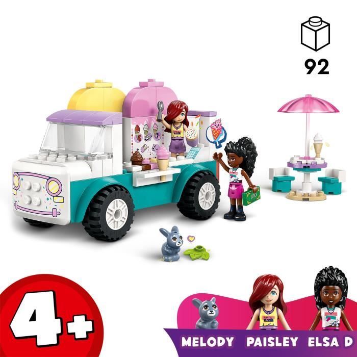 LEGO Friends 42644 Heartlake City Ice Cream Truck - Building Set for Ages 4+