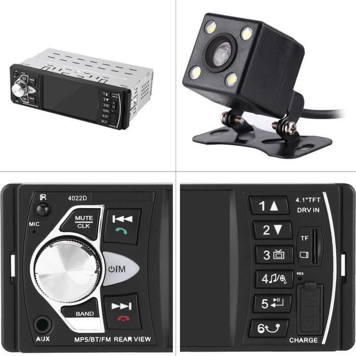 4.1 inch HD Stereo Car Radio with Bluetooth Hands-Free Calling and MP5 Player