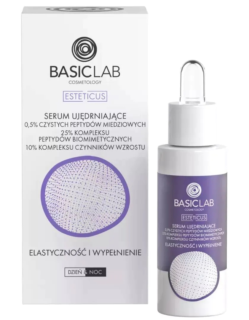 BasicLab Esteticus Serum ujędrniające z peptydem miedziowym 0,5% i kompleksem peptydów miedziowych 25%