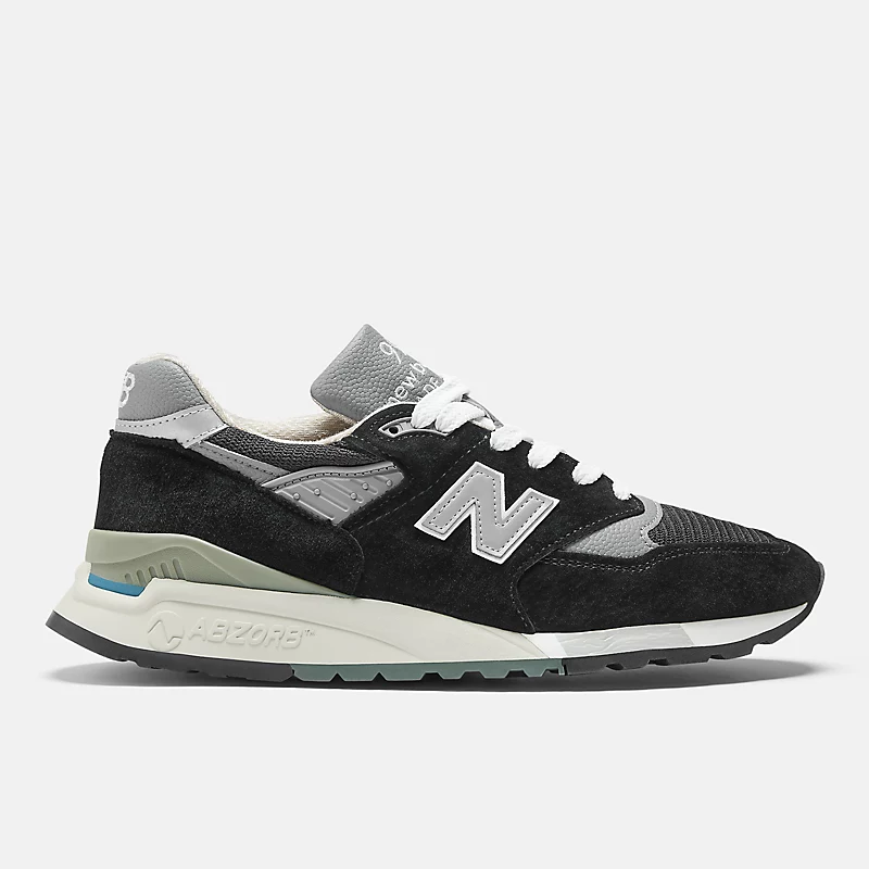 Unisex, gemaakt in de VS 998 - Zwart met zilver