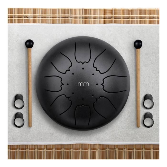 Steel Drum - GENERICO - Set di gioco - 8 suoni - 16 x 16 x 8 cm - Accessori inclusi