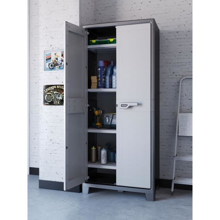 Tall cabinet - KETER - TITAN - 44 x 80 x 182 cm - Grey