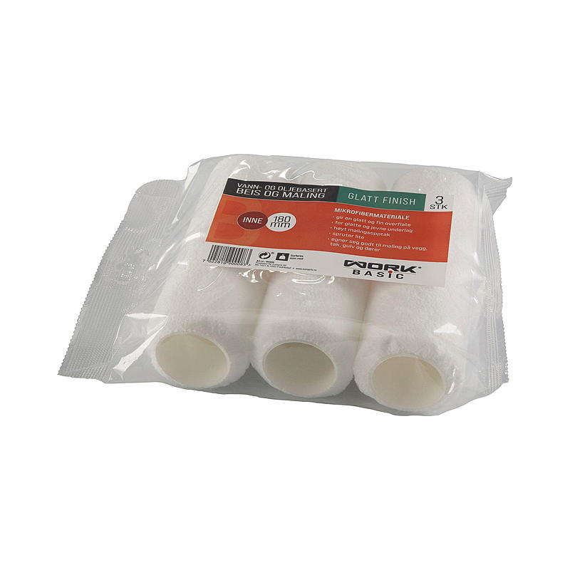 Work Basic rulle 3-pak 180 mm mikrofiber, Work