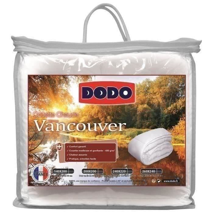 Edredón Vancouver Warm - 240 x 260 cm - 400 g/m² - Blanco - DODO