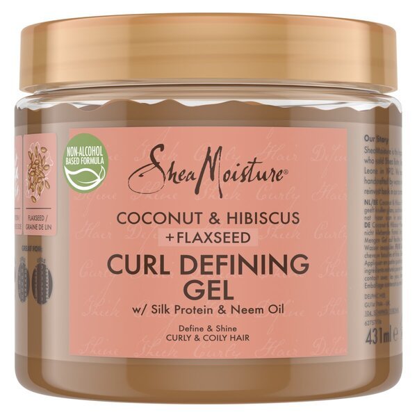 Gel za definiranje kodrov SheaMoisture s kokosom, hibiskusom in lanenim semenom<br>431 ml