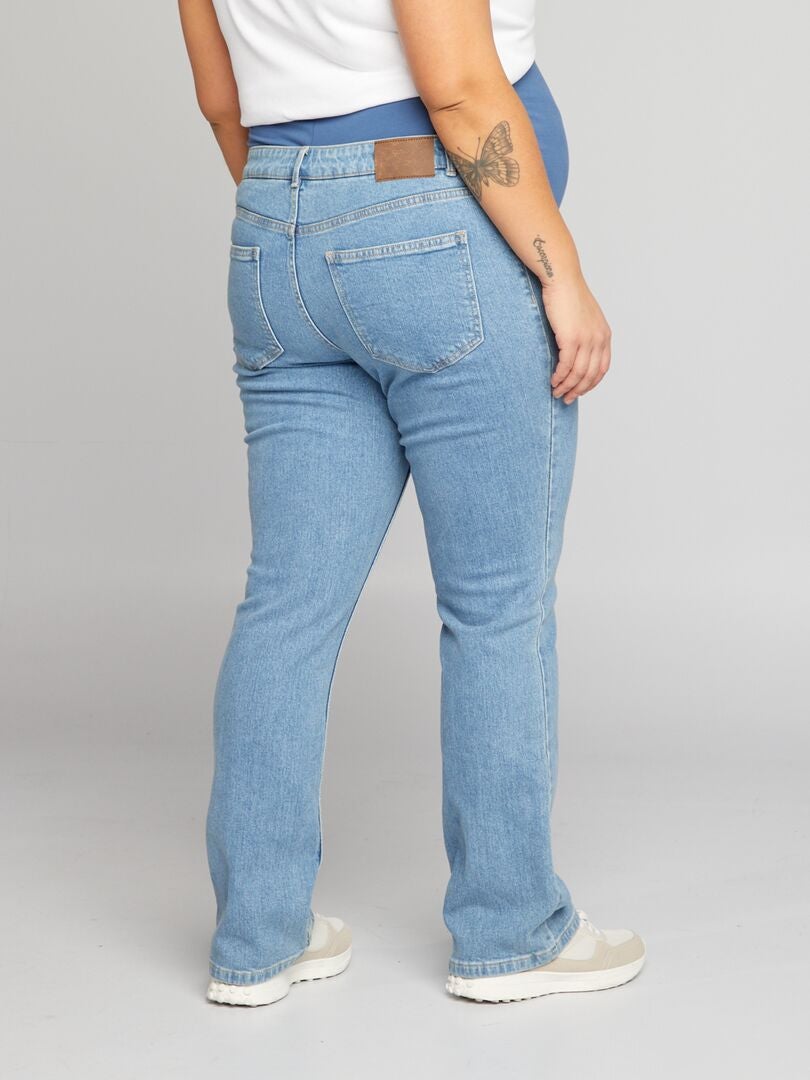 Zwangerschapsjeans met wijde pijpen - BLAUW