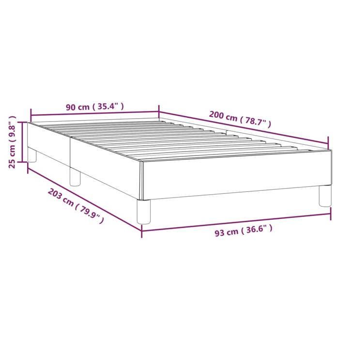 Verano 2026@Estructura de cama individual - Base de láminas - para adulto - sin colchón - Tela gris claro 90x200cm, 4885