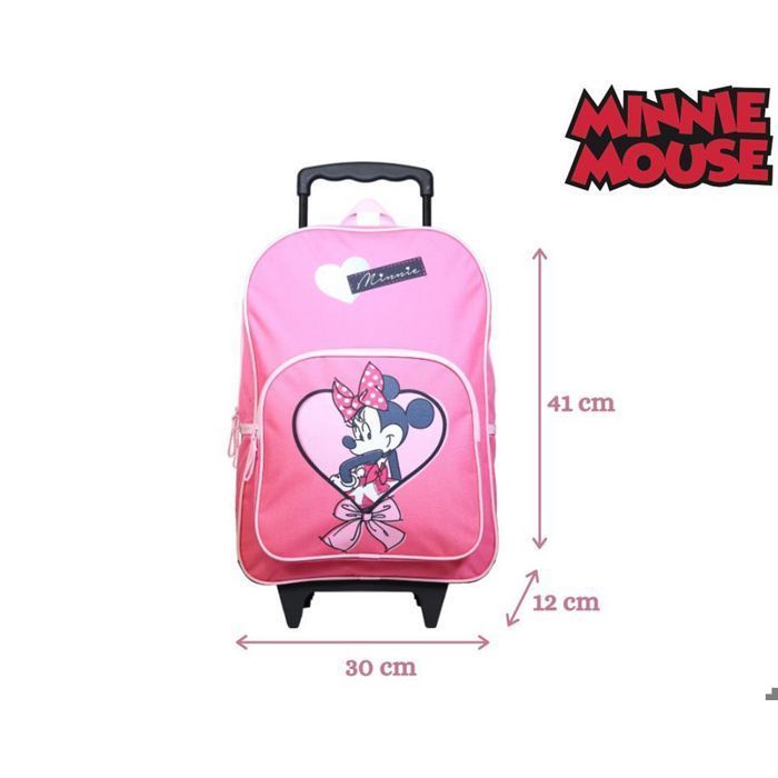 BAGTROTTER Disney Minnie Mouse Roze Strik Rugzak met Wieltjes