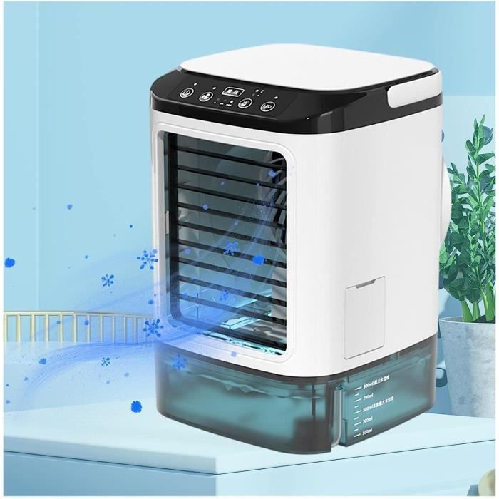 Aire acondicionado portátil TRAHOO - Mini aire acondicionado USB - Tanque de 900 ml - Silencioso - Portátil