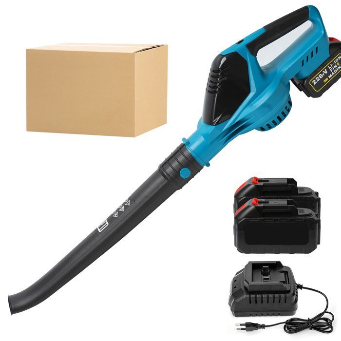 Potente soplador inalámbrico Makita de 21 V, 5 velocidades, motor sin escobillas, batería 5C de 2000 mAh incluida, ideal para jardín y garaje.