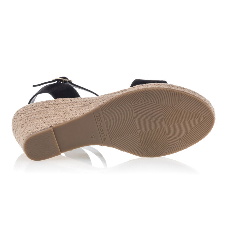 Svarte espadriller med tausåler til dame