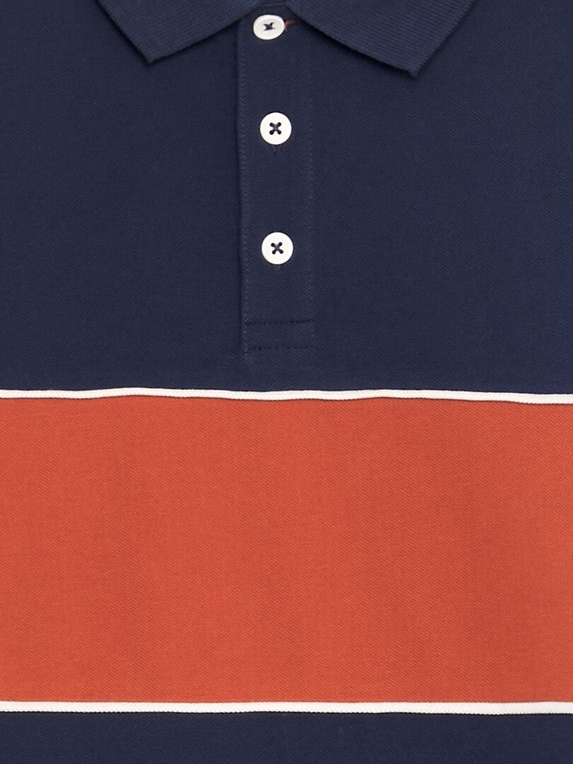Poloshirt van katoenpiqué - ORANJE