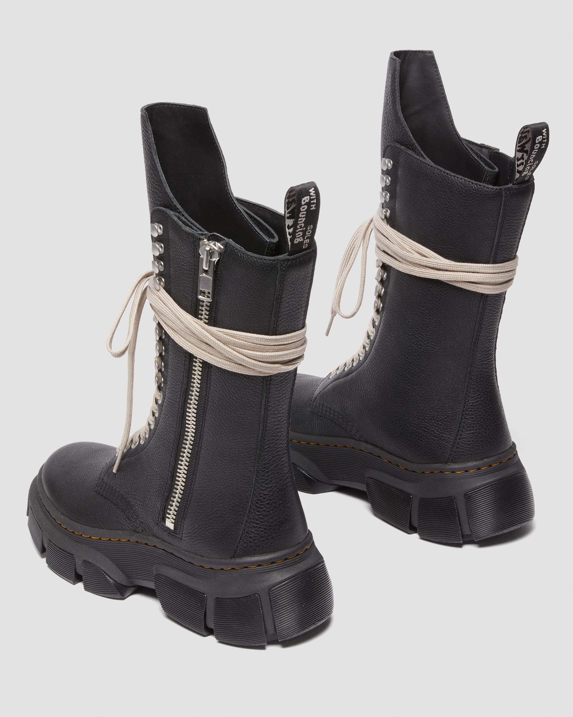 1918 Rick Owens DMXL Tall Leather Lace Up Boots