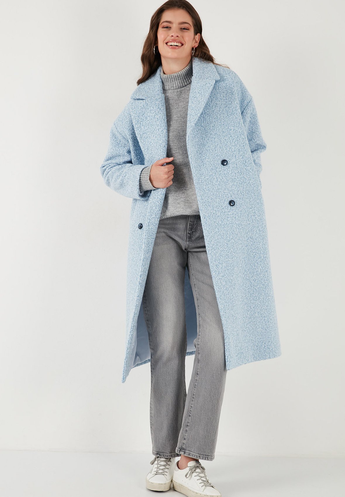 LELA LOOSE FIT - Klassieke jas - babyblauw