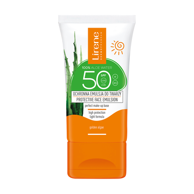 Lirene aizsargājošs sejas krēms ar alveju un SPF 50
