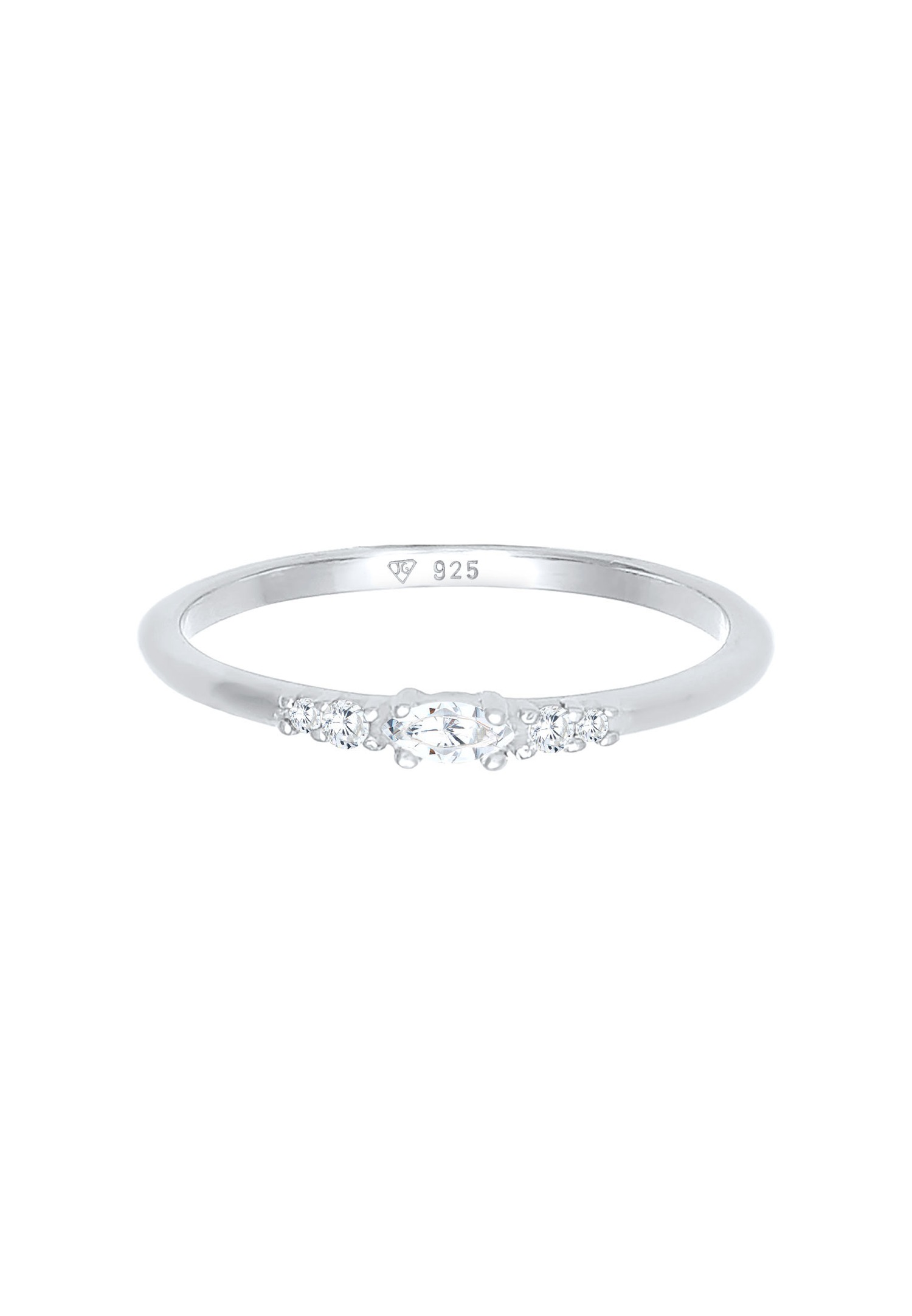 Elli Femmes Marquise Élégante Fiançailles avec Cristaux de Zirconium en Argent Sterling 925