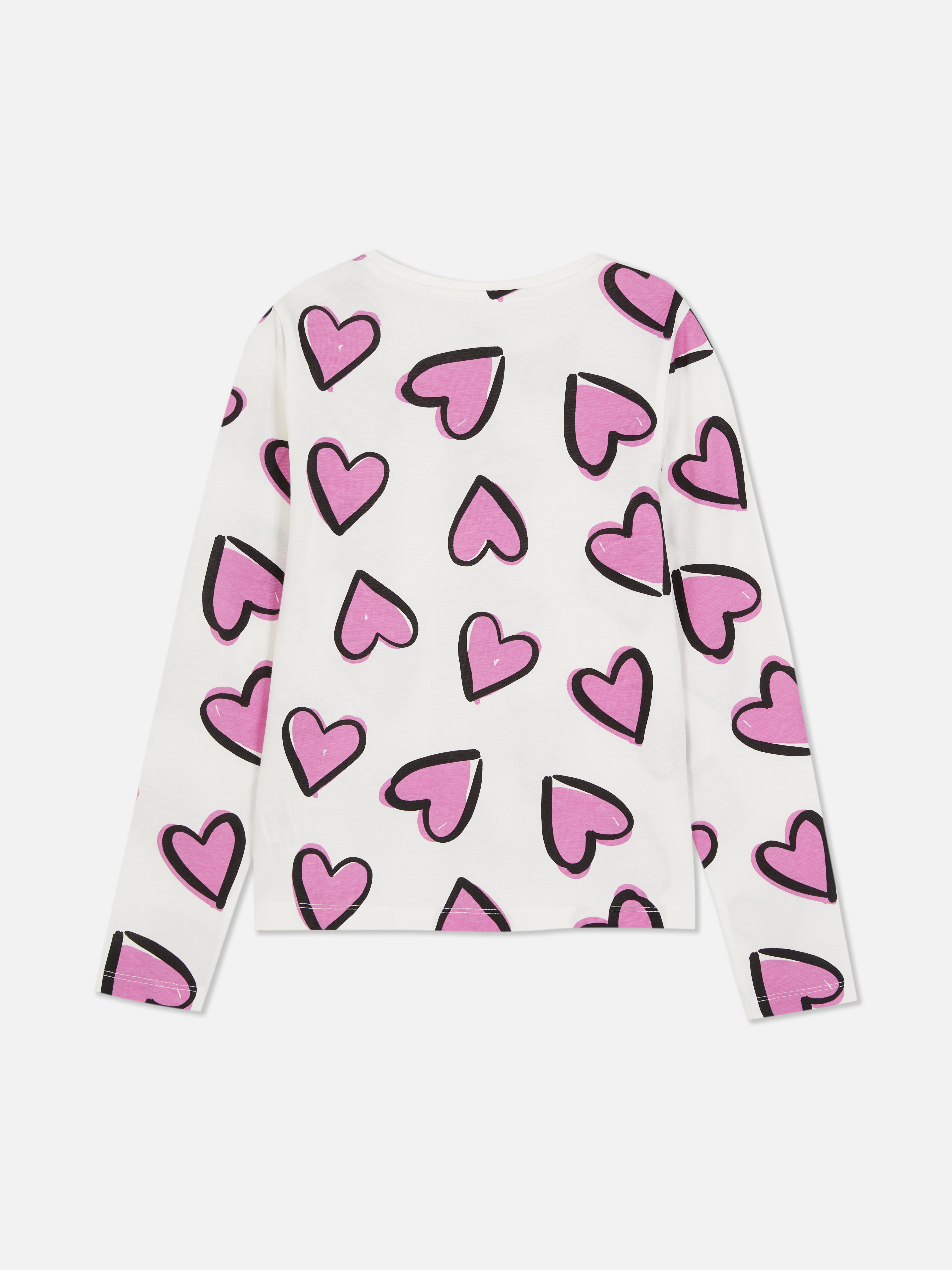 Langärmeliges T-Shirt mit Print. Dieses langärmelige T-Shirt mit Rundhalsausschnitt und verspieltem Muster ist ein echter Hingucker.