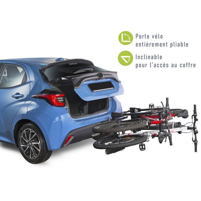 Portabici per auto Green Valley Disco per 2 biciclette - Trasportatore per biciclette da auto