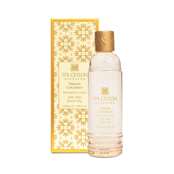 SPA CEYLON Virgin Coconut - Voedende & Verzorgende 25% Droge Lichaamsolie 100ml