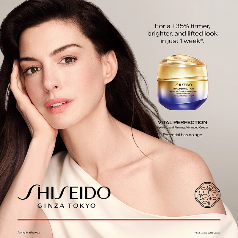 Shiseido Vital Perfection Uplifting and Firming Advanced Cream Soft, eine leichte, straffende Creme für die Anwendung tagsüber und nachts.