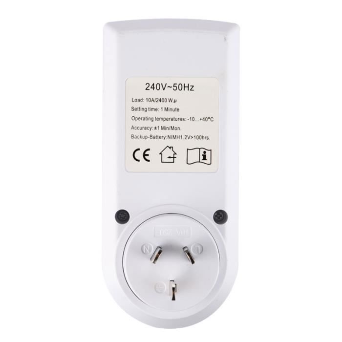 Programmierbarer digitaler Stecker mit Tagestimer, LCD-Bildschirm und Zufallsmodus (2er-Pack)